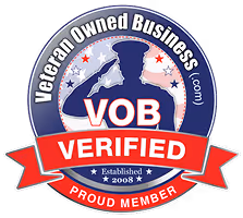 Veteran Owned Business verified membership badge with silhouette logo