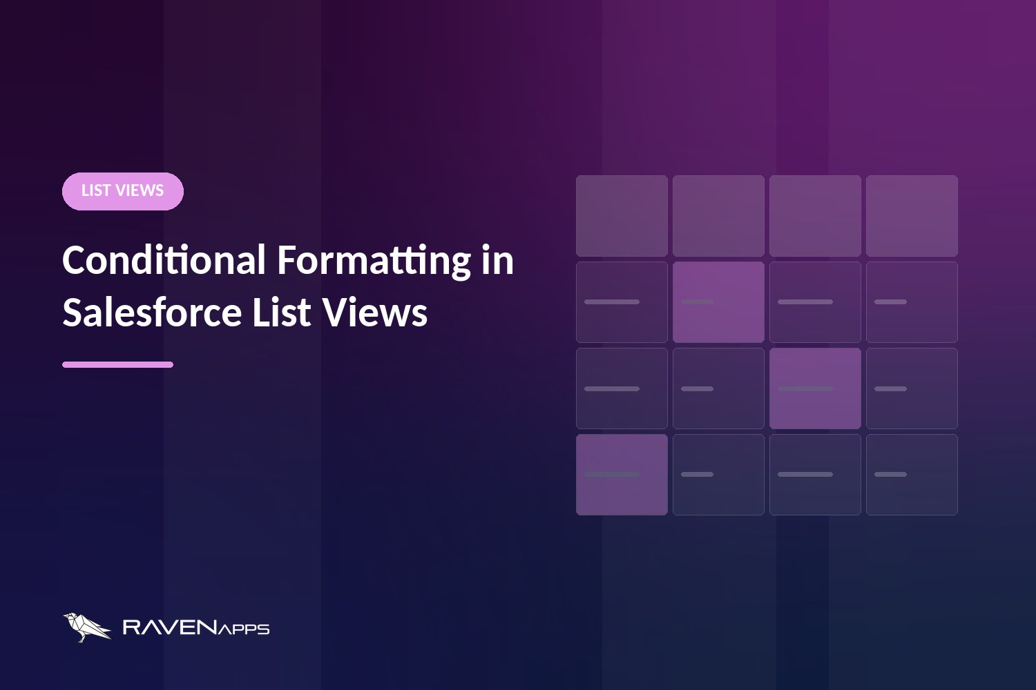 Conditional formatting in Salesforce list views, by RavenApps