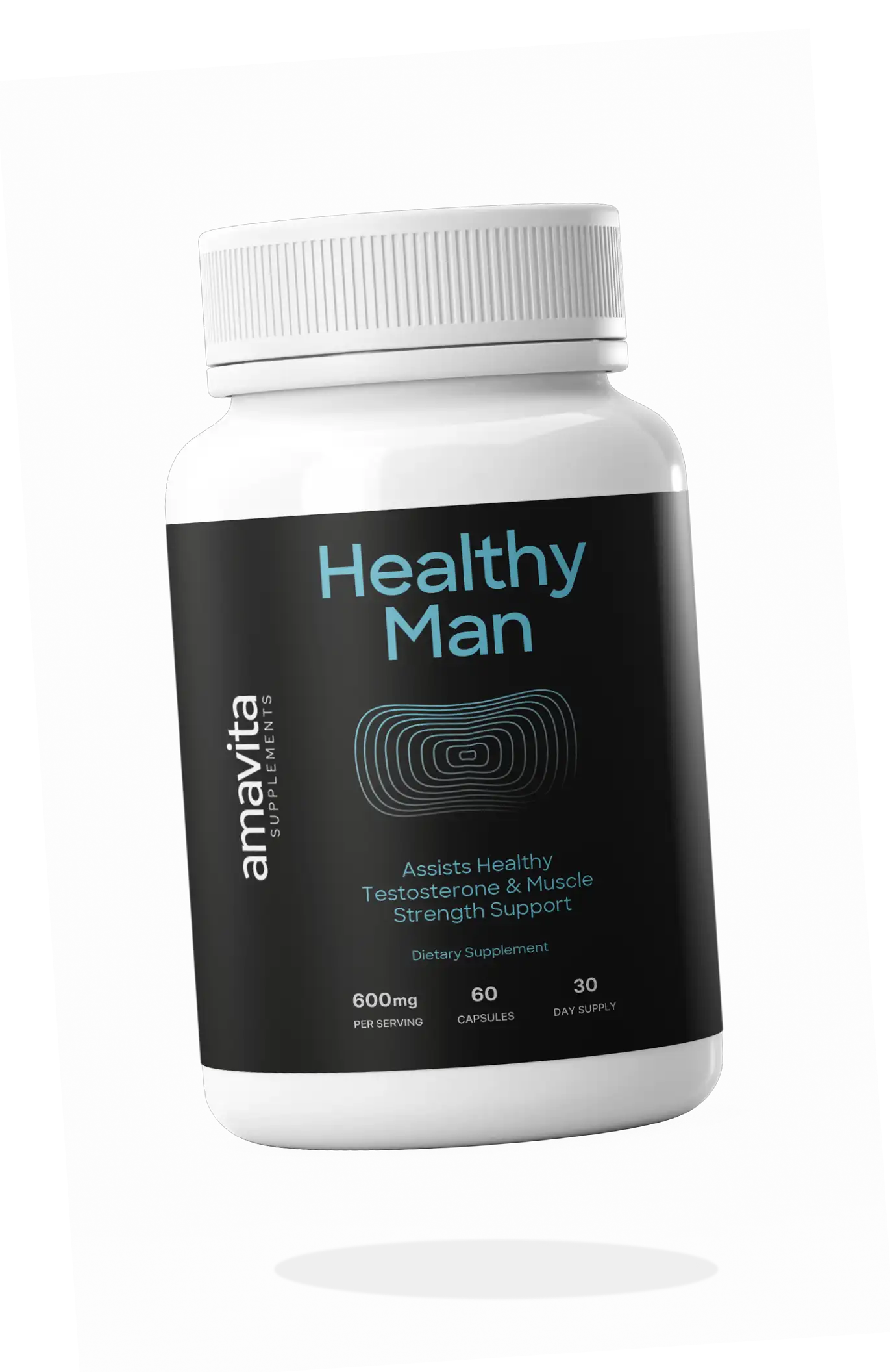Healthy Man Ultra Testosterone bottle by amavita Heart and Vascular Health