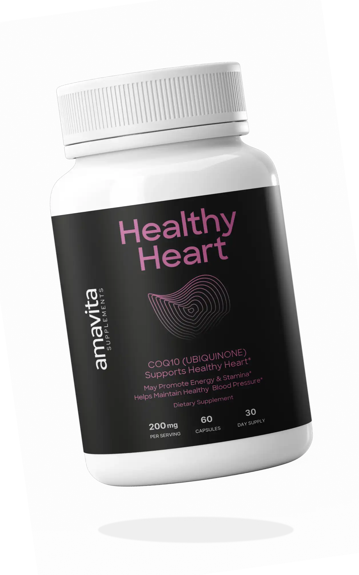 Healthy Heart CoQ10 Formula bottle by amavita Heart and Vascular Health