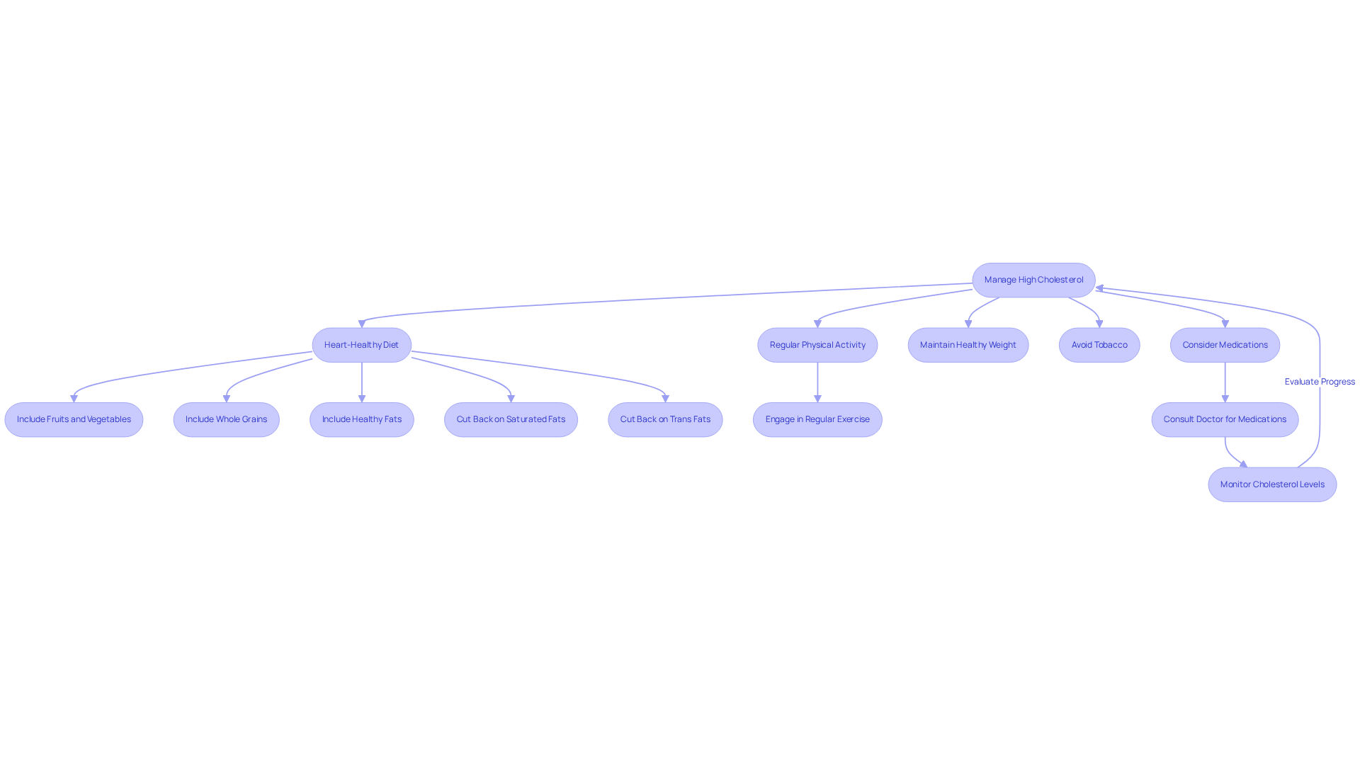 Each box represents a strategy for managing cholesterol levels. Follow the arrows to see how these strategies can lead to better health outcomes. Each box represents a strategy for managing cholesterol levels. Follow the arrows to see how these strategies can lead to better health outcomes.