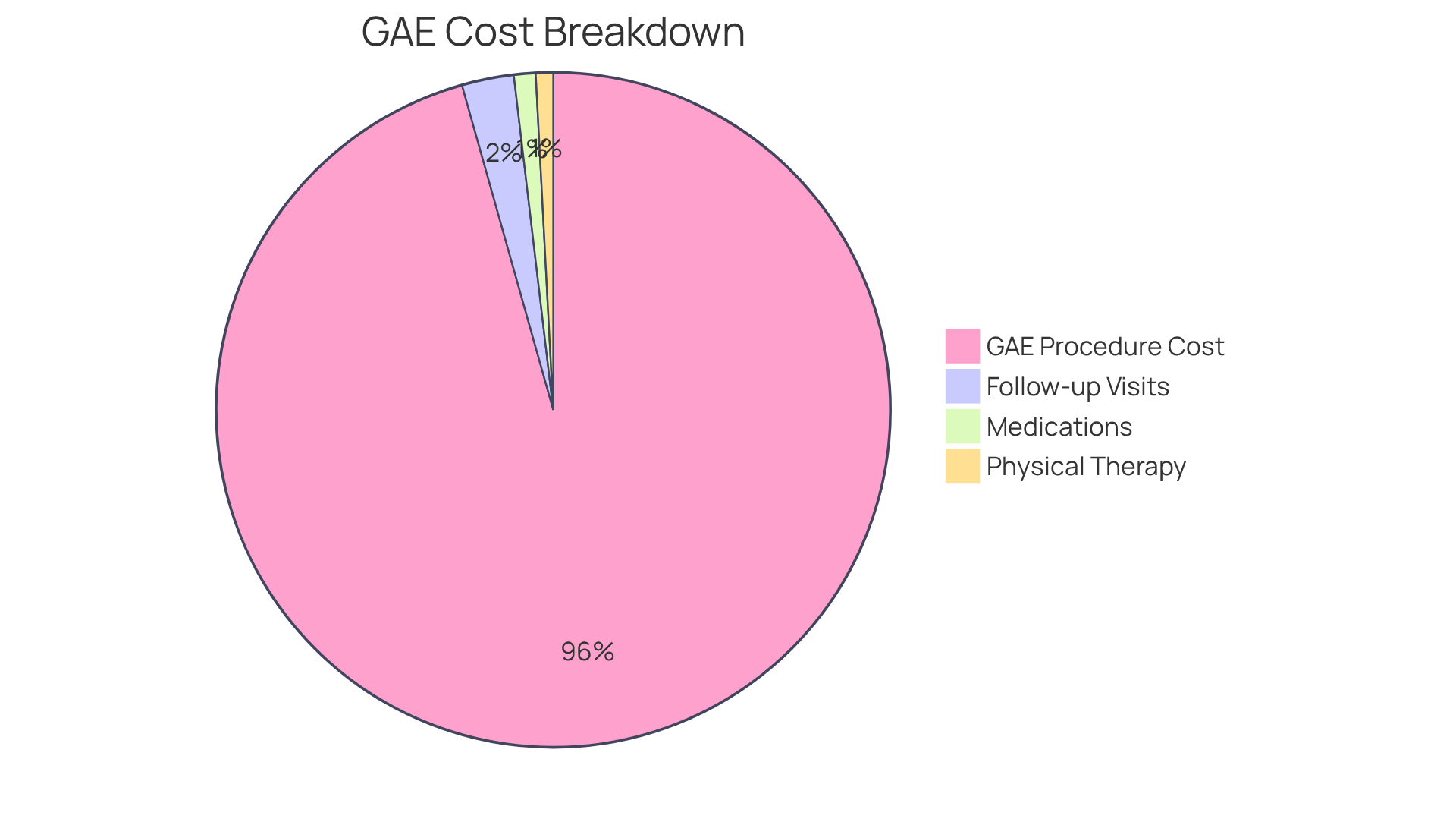 Each slice of the pie shows a different category of expenses related to post-procedure care. The size of each slice indicates how much that cost contributes to the total financial burden — larger slices mean higher costs! Each slice of the pie shows a different category of expenses related to post-procedure care. The size of each slice indicates how much that cost contributes to the total financial burden — larger slices mean higher costs!