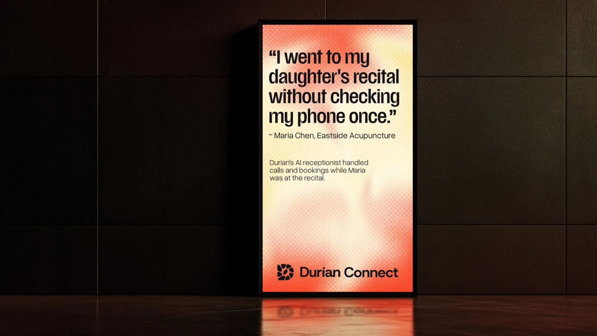 Billboard design for Durian Connect