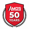 Amos 50 years logo