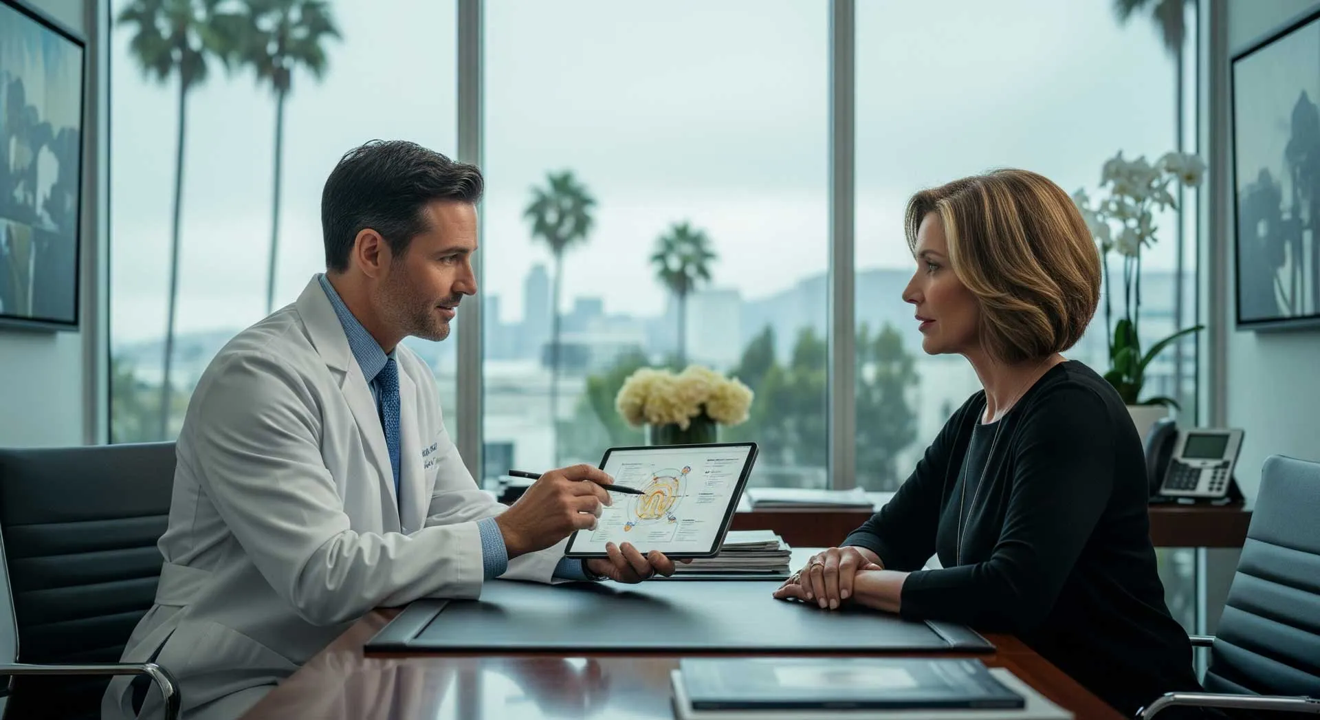 dr and patient in office setting