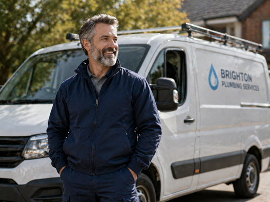 Dan with a Van — trades business owner with a branded van
