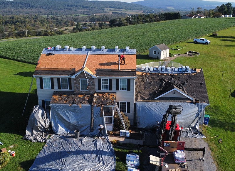 image of a roofing process