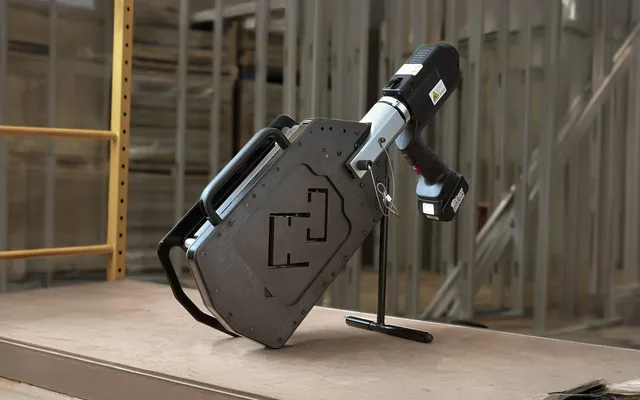 Grabber tool staged on a jobsite