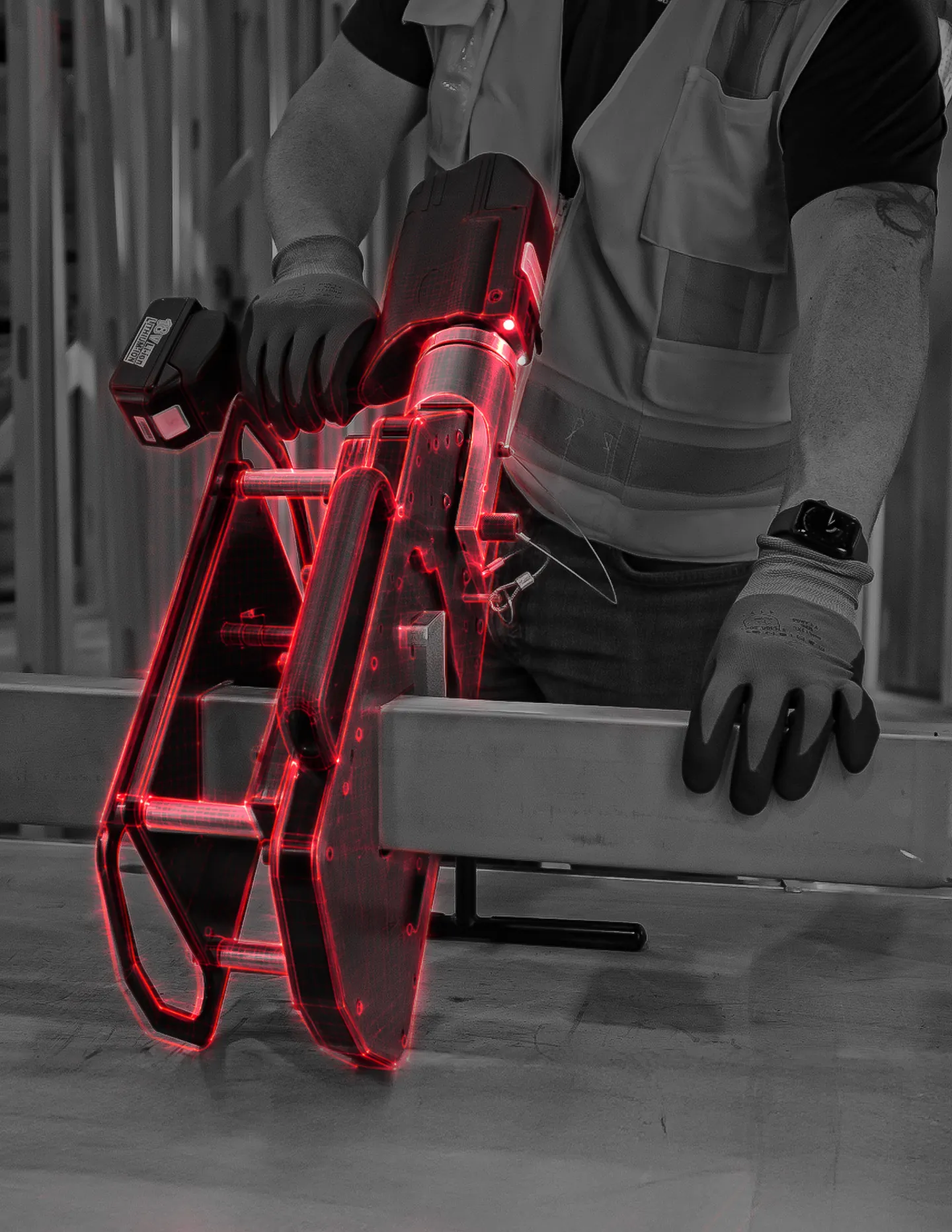 TrueShear cutting tool highlighted in red