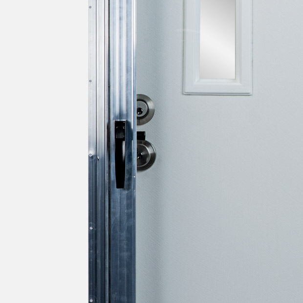 Close-up of Storm Door on 8000 Series Door