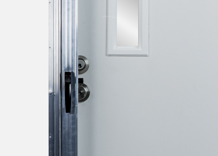 Close-up of Storm Door on 8000 Series Door