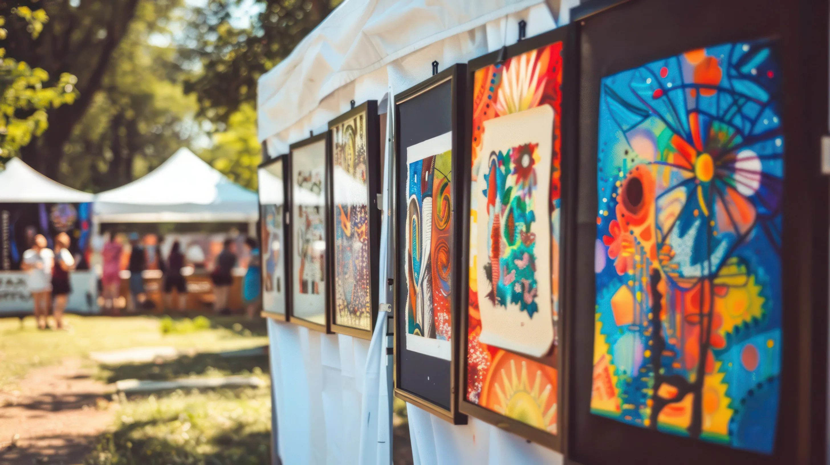 Painting at art festival
