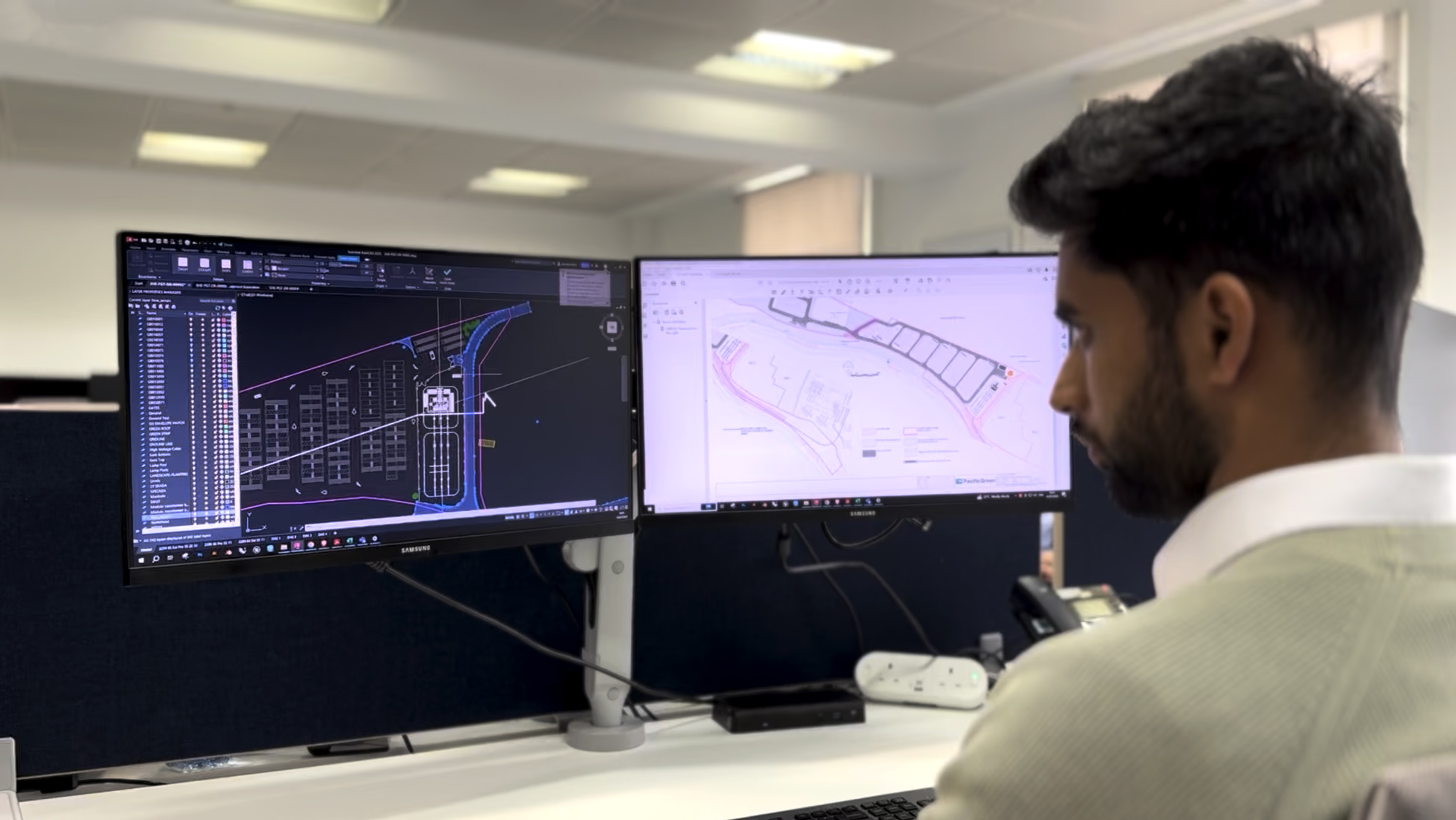 Engineer designing BESS project layouts