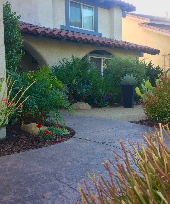 Custom Front Yard Pathway Design by Jessie Flores Landscape Co. in Thousand Oaks, CA