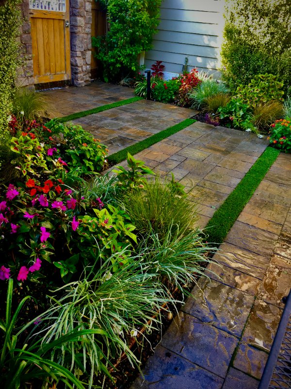 Custom Stone Hardscape Pathway by Jessie Flores Landscape Co. in Thousand Oaks, CA