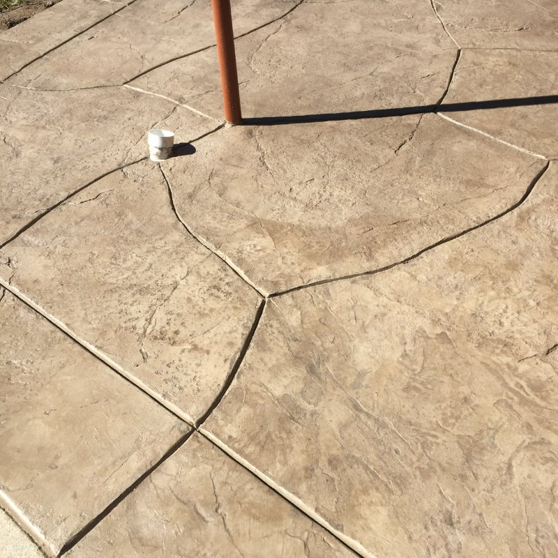 Custom Stained Concrete Hardscape Design by Jessie Flores Landscape Co. in Thousand Oaks, CA