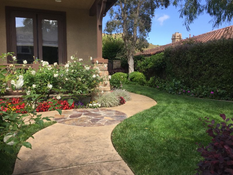 Elegant Backyard Pathway Design by Jessie Flores Landscape Co. in Thousand Oaks, CA