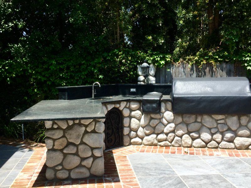 Custom Backyard Grill and Pizza Oven Installation by Jessie Flores Landscape Co. in Thousand Oaks, CA
