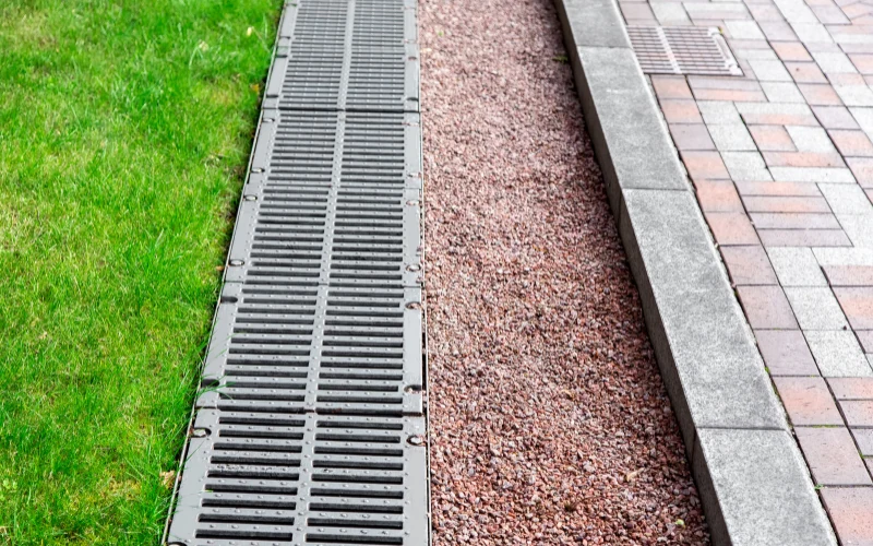 French drain and backyard drainage system installed in Thousand Oaks by Jessie Flores Landscape Co.