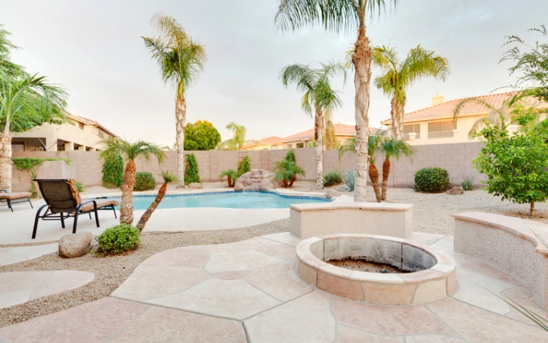 Custom patio and stone hardscape installation in Thousand Oaks by Jessie Flores Landscape Co.