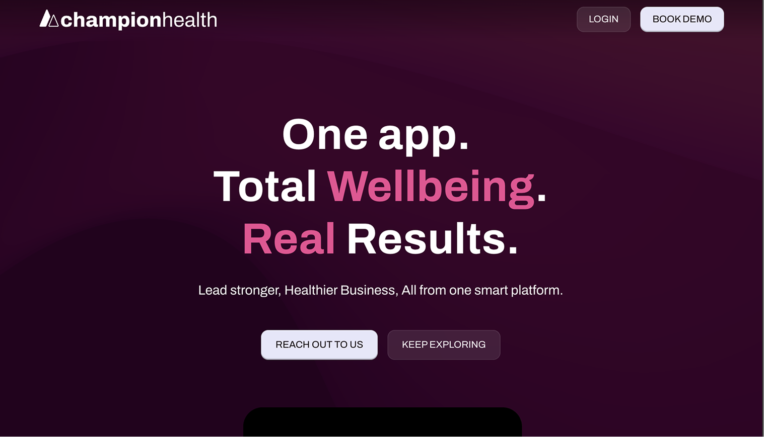 Champion Health Webiste