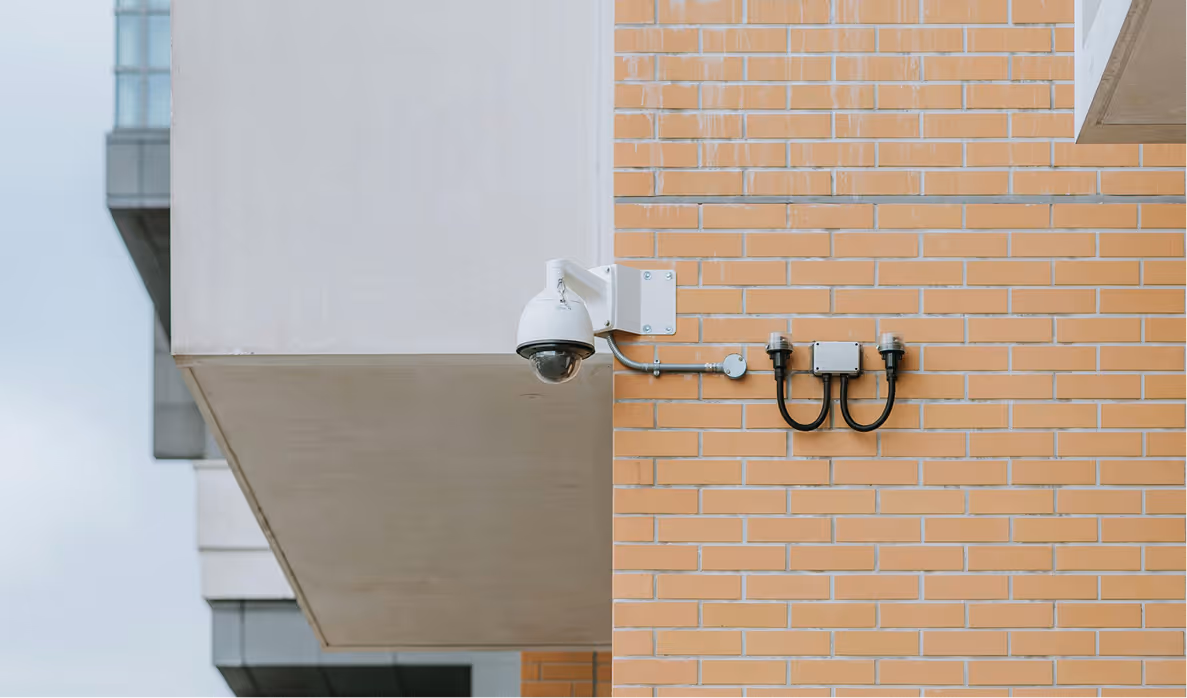 A security camera near a street