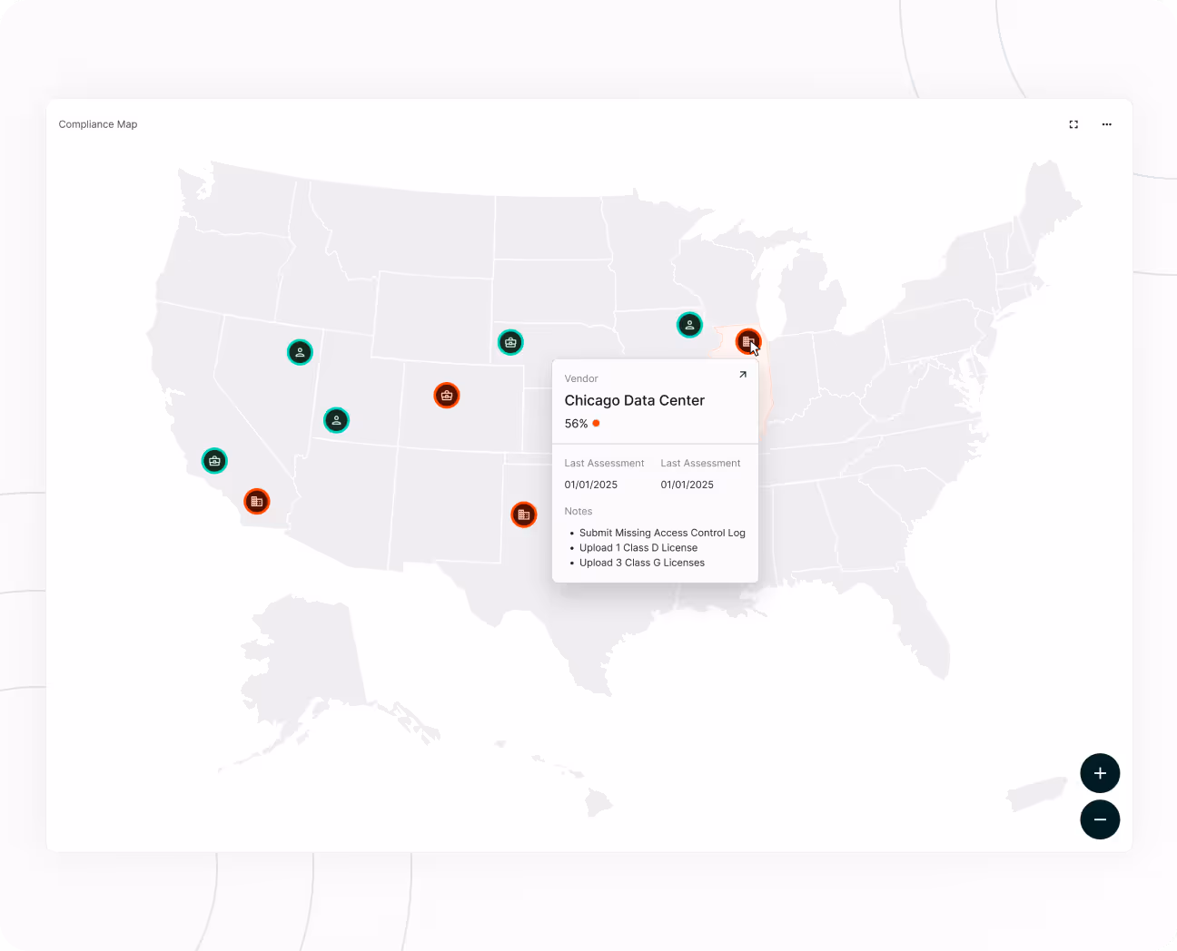 A screenshot of CenterSeat's dashboard