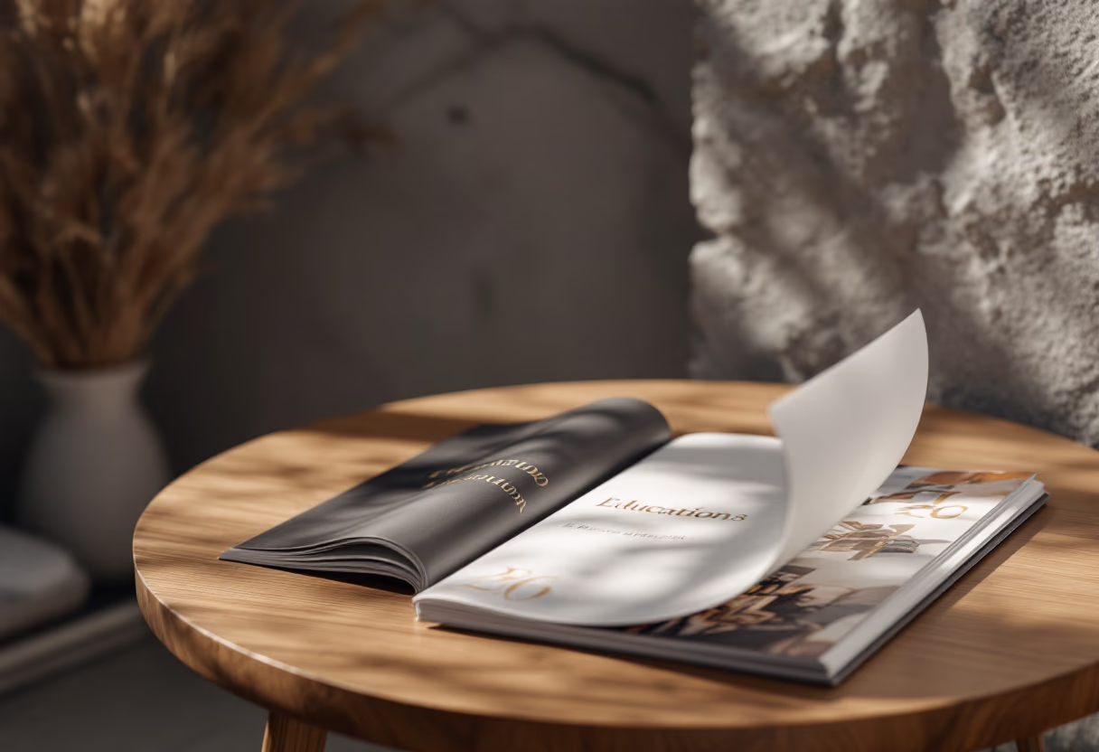 [background image] image of educational brochures (for a university)