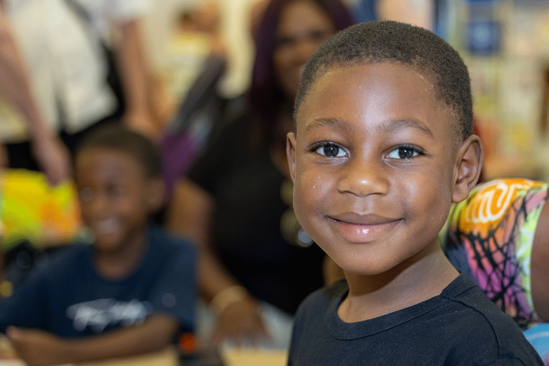 Smiling Child during Children's Art Festival