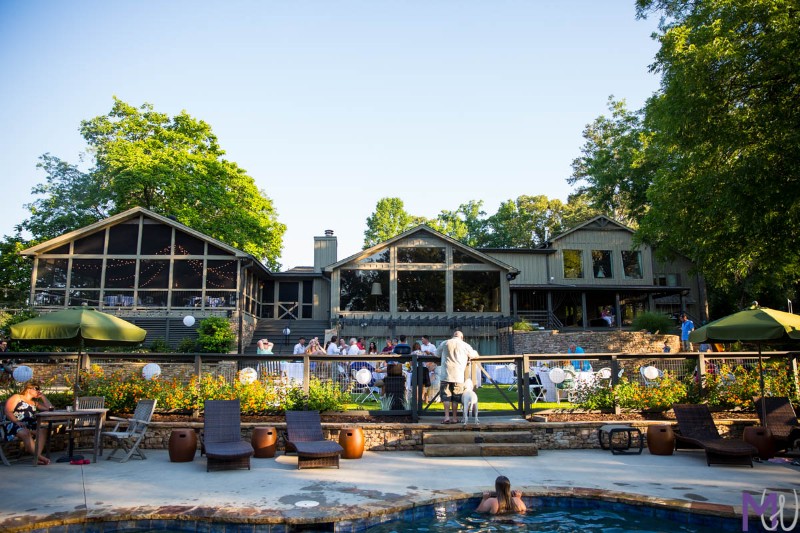 large family gathering at Ark on Lake Lanier