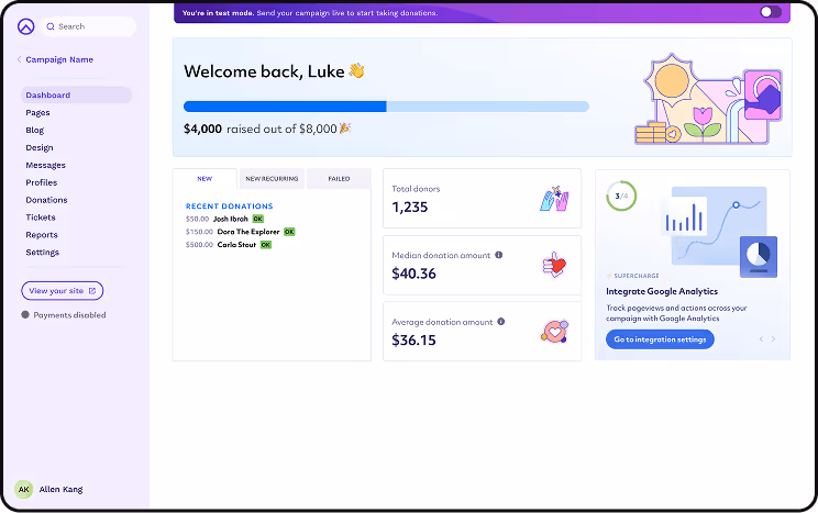 Customize campaigns in minutes