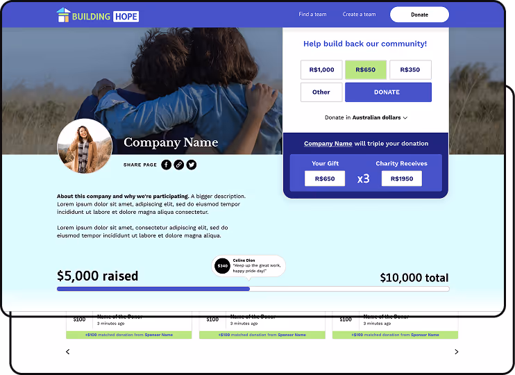 Create campaigns for every giving type