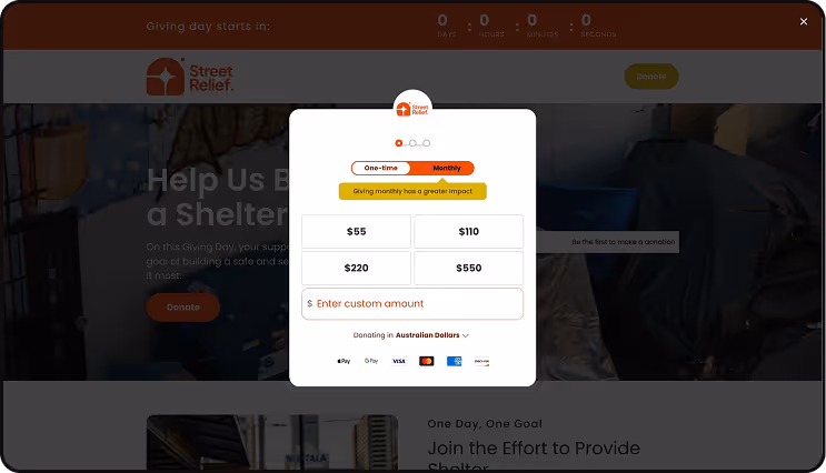 Simplify the donor experience online