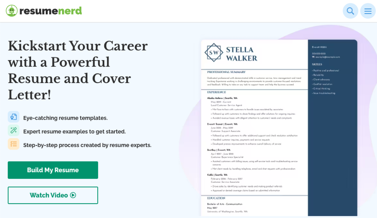 Screenshot of the Myplan website