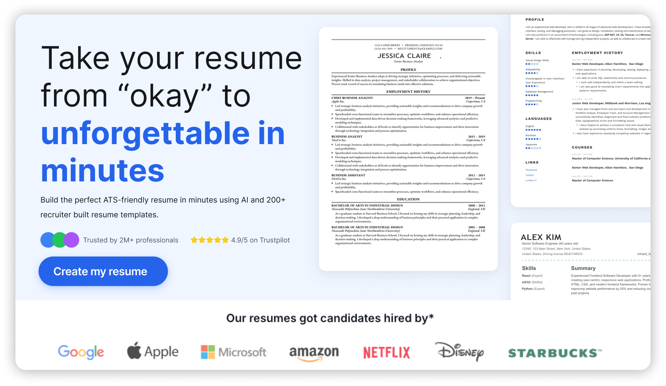 Screenshot of the website jobtest.org
