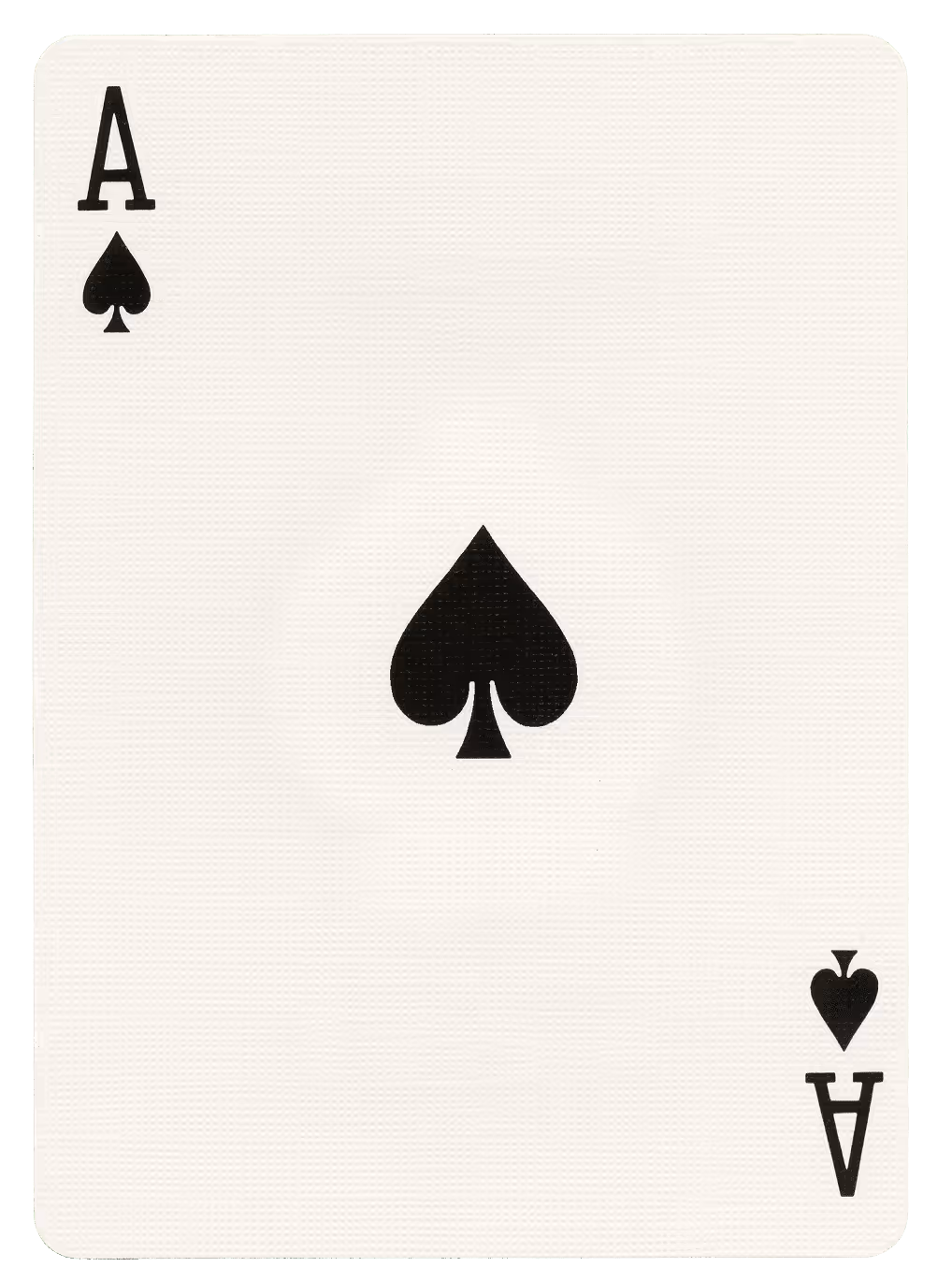 Ace of Spades playing card on a white background