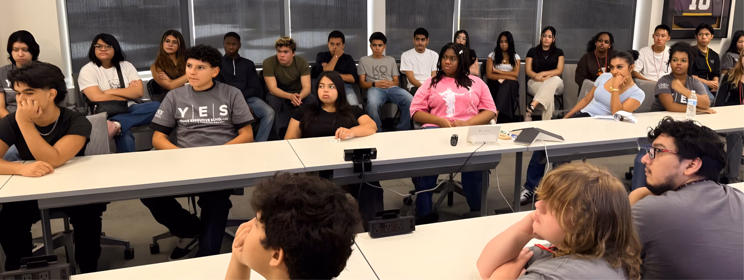 AGS classroom full of diverse students attending an engaging lecture