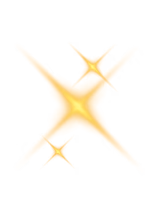 AGS yellow sparkle stars shine brightly on white background