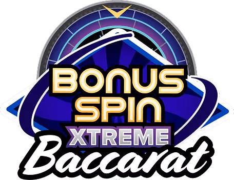 AGS Bonus Spin Xtreme Baccarat game logo with dynamic blue design