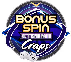 Logo for Bonus Spin Xtreme Craps featuring a circular design with two dice.