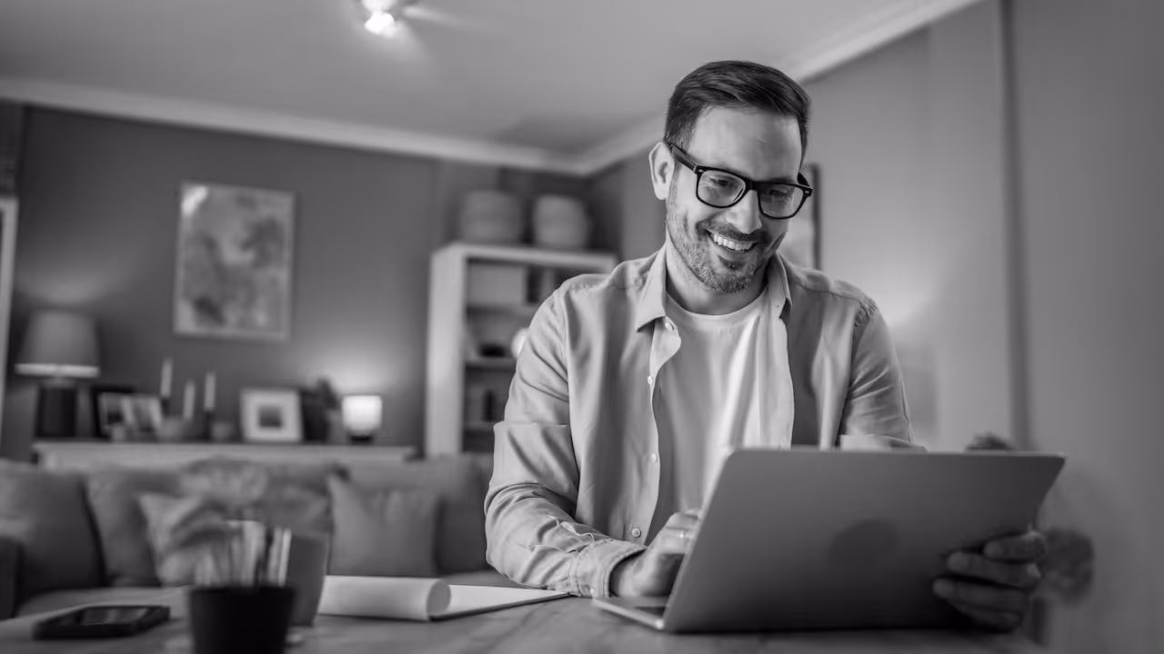Person looking at a laptop