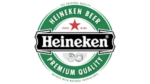 Recognizable for its green bottle silhouette and star emblem representing quality beer brewing.