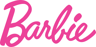 Pink script reflects fun, creativity, and childhood nostalgia associated with the doll brand.