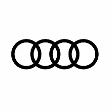 Another German car brand - four interlocking rings symbolize the merger of four automobile manufacturers into one brand.