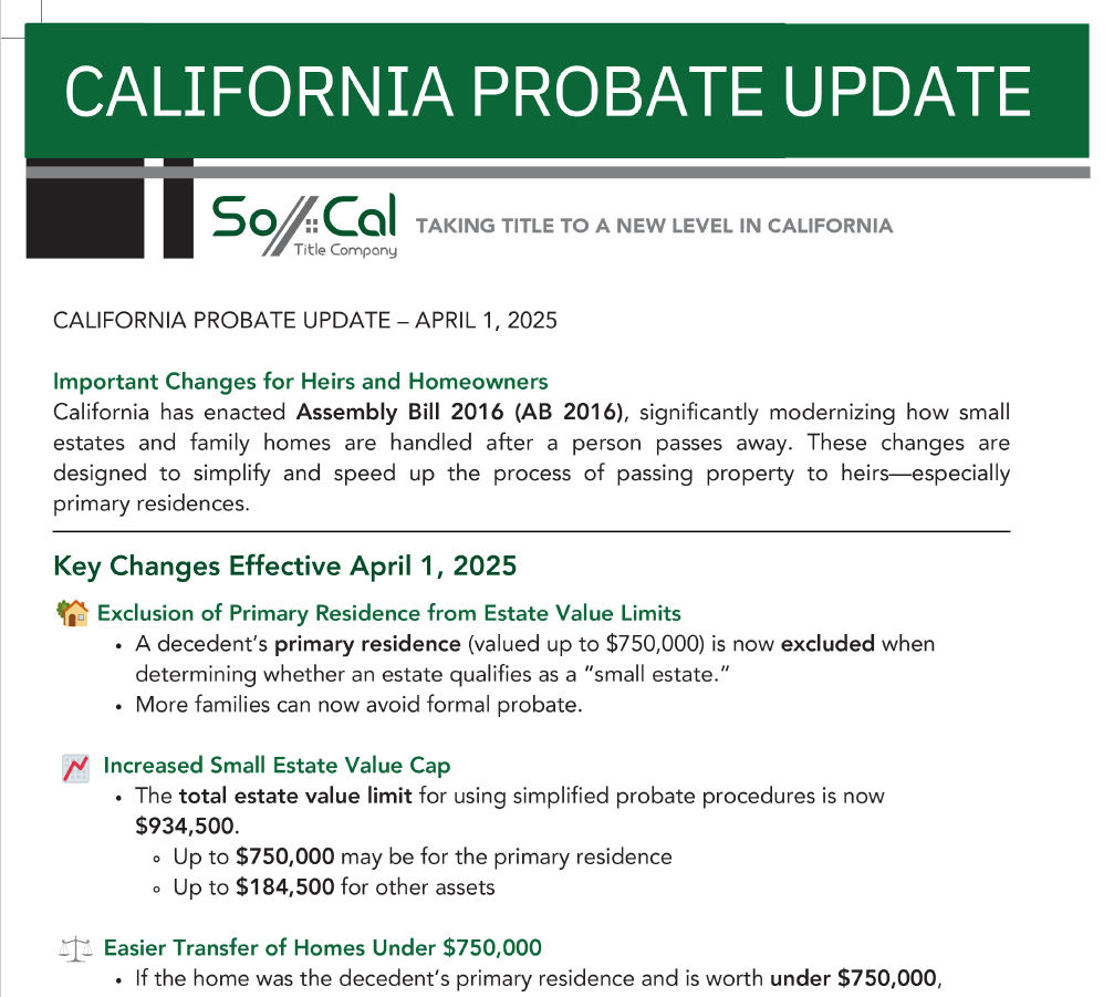 New Probate Law