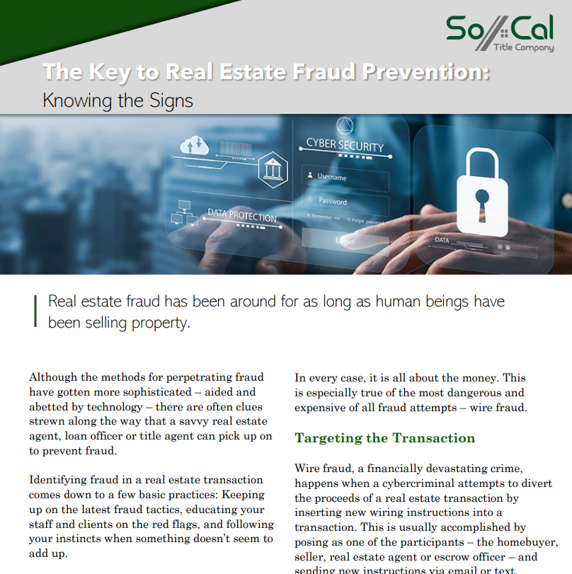 The Key to Real Estate Fraud Prevention