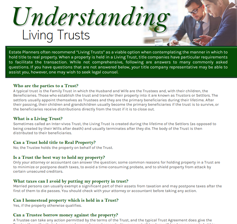 Understanding Living Trusts