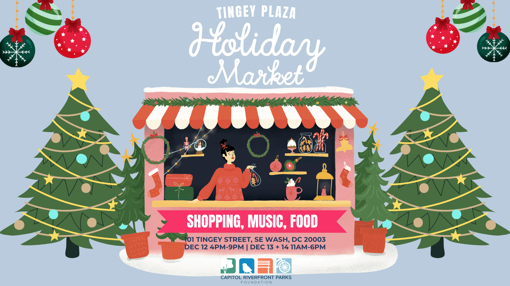 Tingey Plaza Holiday Market - Header - 2025