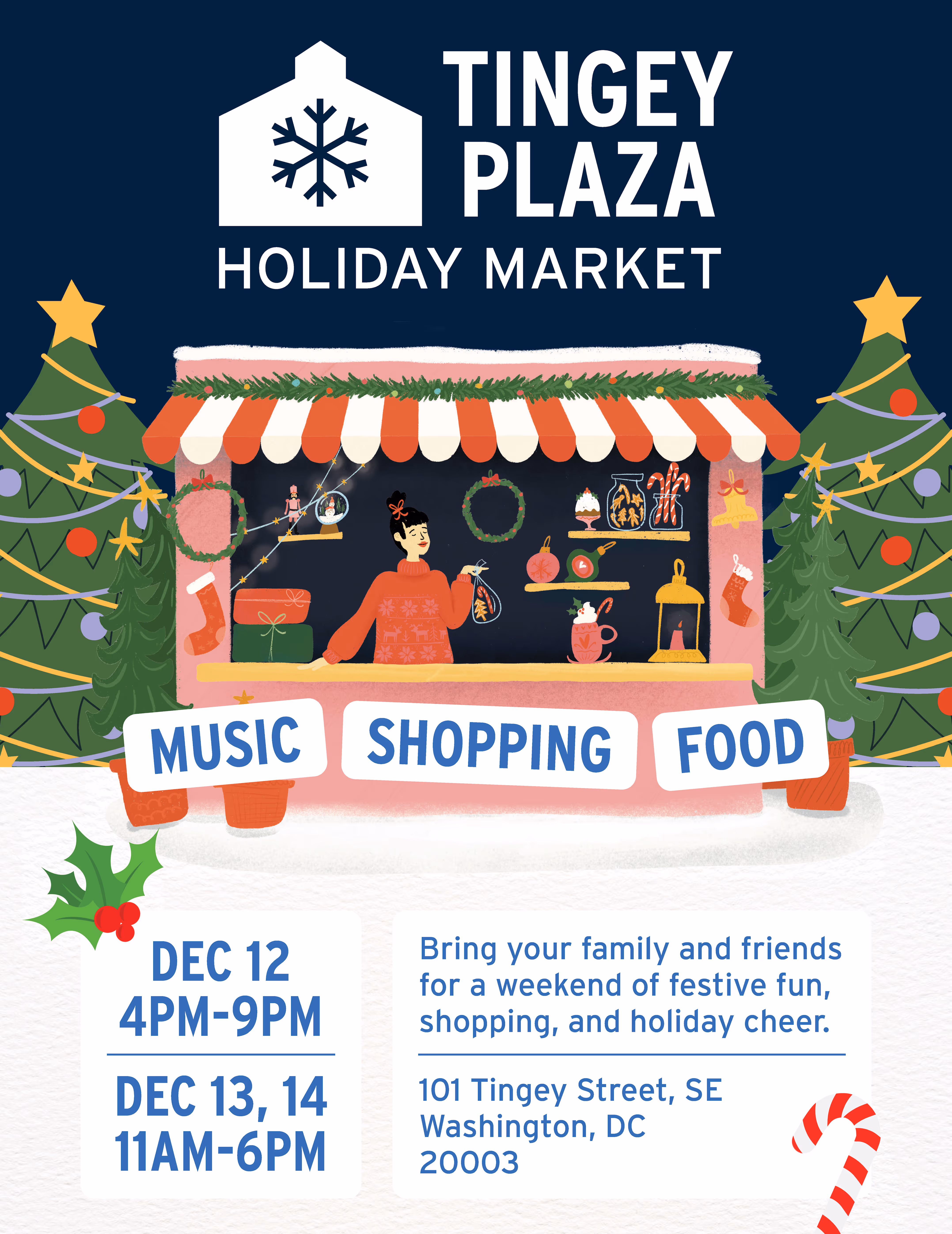 Tingey Plaza Holiday Market - Header - 2025