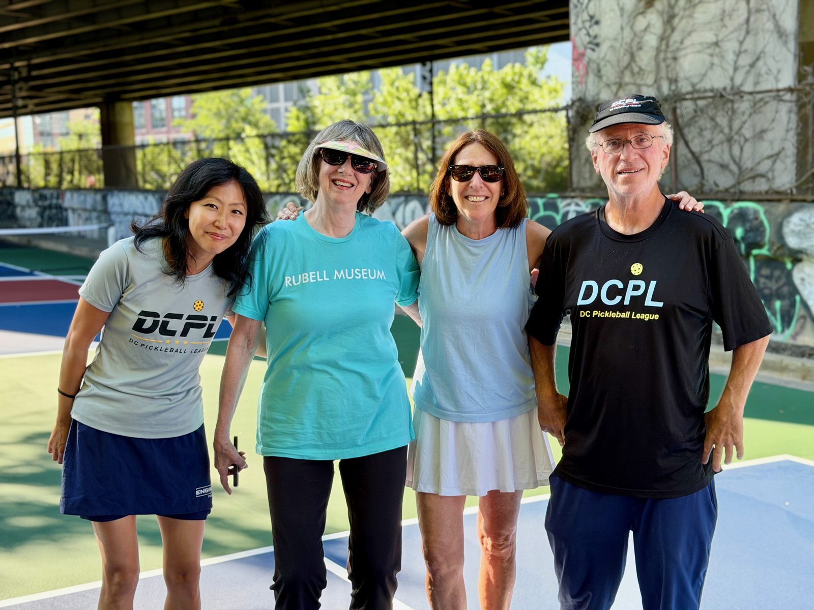 Maya Ben-David, Ann Goodwin, Eileen Dougherty and Steve Valliant on the new courts